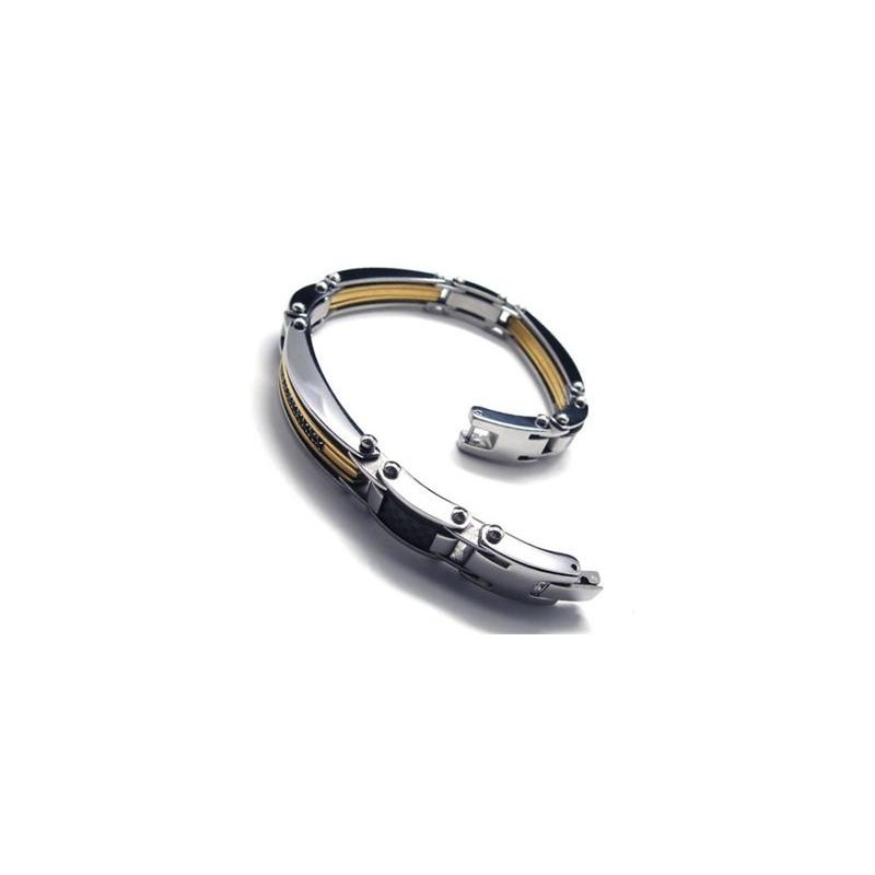 Heren Gouden Zilveren Puur Titanium Bedelarmband Nieuw Heren Gouden Zilveren Puur Titanium Bedelarmband Nieuw