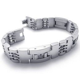8,5 Inch Diamanten Titanium Armband