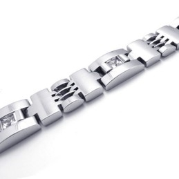 8,5 Inch Diamanten Titanium Armband