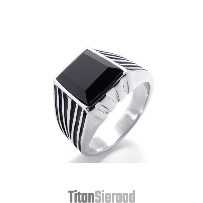 Edelsteen Titanium Ring Edelsteen Titanium Ring