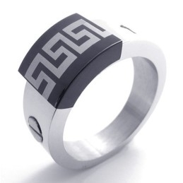 Zwarte Accent Titanium Ring