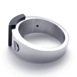 Zwarte Accent Titanium Ring