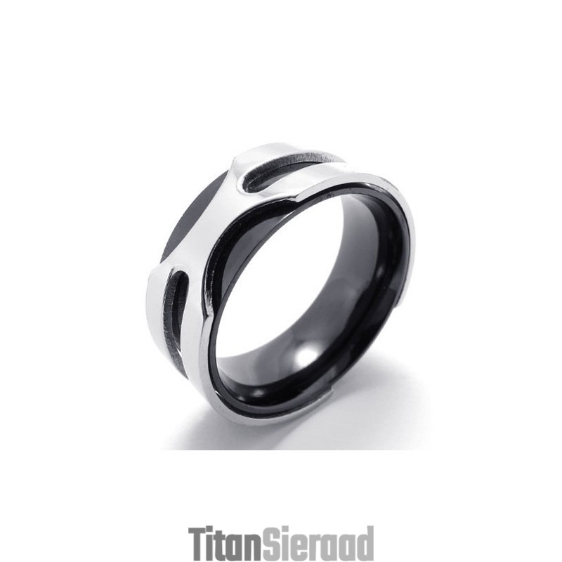 Zwarte Titanium Ring Zwarte Titanium Ring
