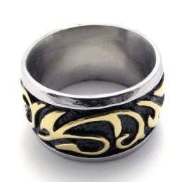 Gouden Vintage Titanium Ring