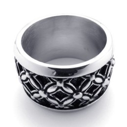 Zwarte Vintage Titanium Ring