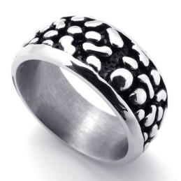 Zwarte Vintage Titanium Ring