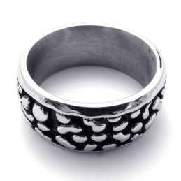 Zwarte Vintage Titanium Ring