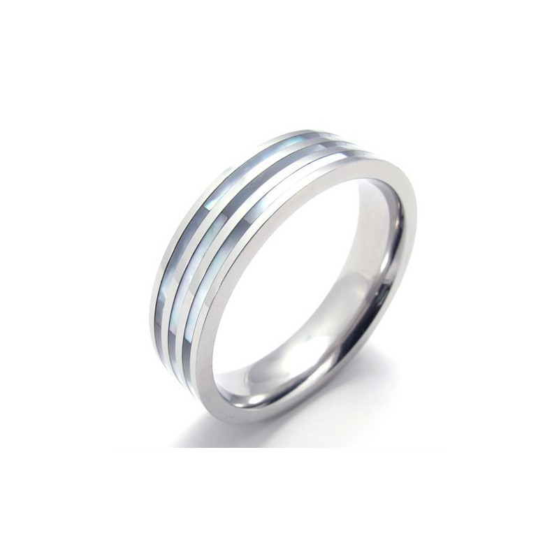 Drie Ringen Gepolijst Titanium Ring Drie Ringen Gepolijst Titanium Ring