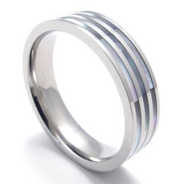 Drie Ringen Gepolijst Titanium Ring
