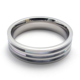 Drie Ringen Gepolijst Titanium Ring