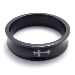 Zwarte Titanium Ring