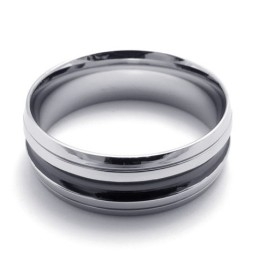 Zwarte Accent Titanium Ring