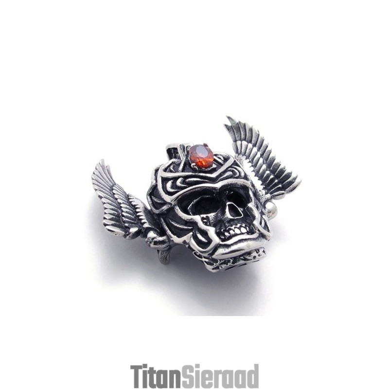 Titanium Hanger Met Rode Zirkoon