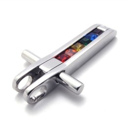 Titanium Hanger Met Kleurrijke Zirkonen