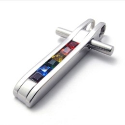 Titanium Hanger Met Kleurrijke Zirkonen