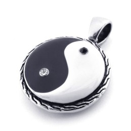 Titanium Zwart-Witte Strass Taichi Hanger