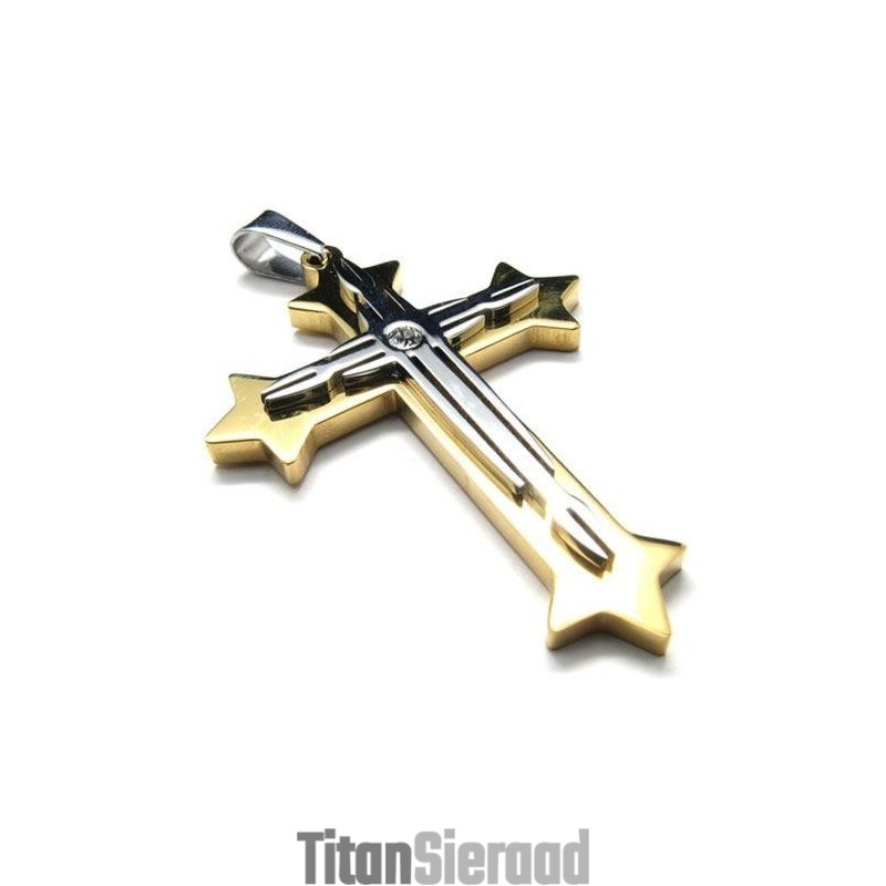 Heren Pure Titanium Nieuwe Kruis Hanger Ketting Heren Pure Titanium Nieuwe Kruis Hanger Ketting