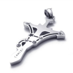 Titanium Kreeft Strass Hanger