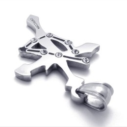 Steenbok Titanium Strass Hanger