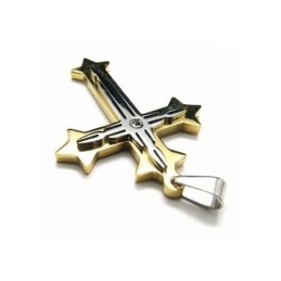 Heren Pure Titanium Nieuwe Kruis Hanger Ketting