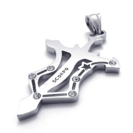 Titanium Schorpioen Hanger Met Strass