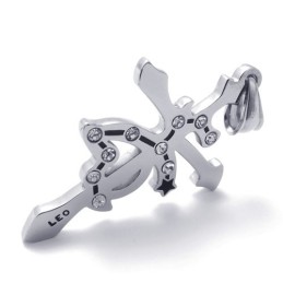Leo Titanium Hanger Met Strass