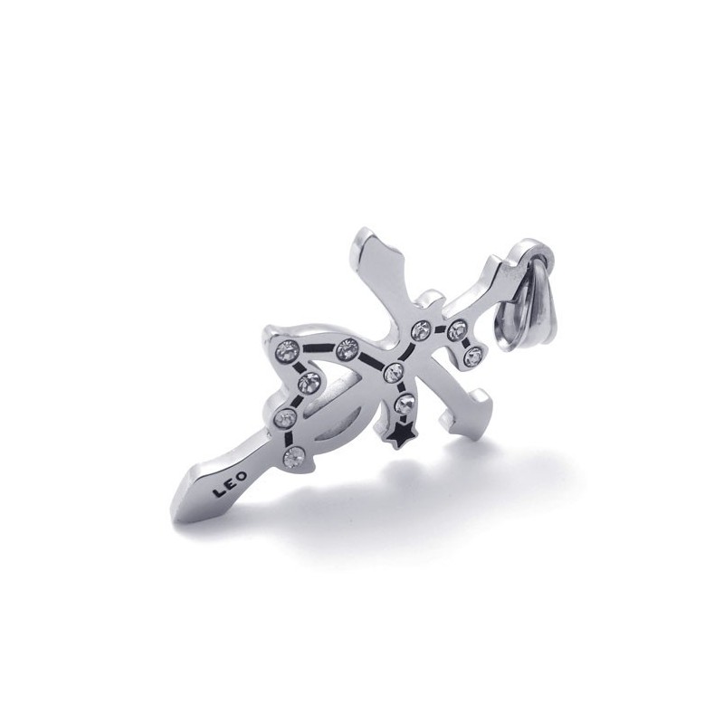 Leo Titanium Hanger Met Strass