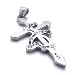 Leo Titanium Hanger Met Strass