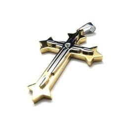 Heren Pure Titanium Nieuwe Kruis Hanger Ketting