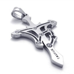 Taurus Titanium Hanger Met Strass