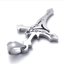 Vissen Titanium Strass Hanger