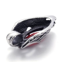 Drakenkop Titanium Hanger Met Rode Zirkoon