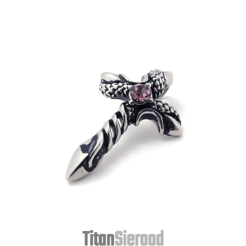 Titanium Kruishanger Met Zirkoon
