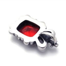 Titanium Hanger Met Rode Zirkoon