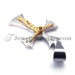 Mode Gouden Titanium Kruis Voor Dames Met Jezus Hanger