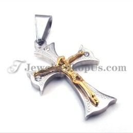Mode Gouden Titanium Kruis Voor Dames Met Jezus Hanger