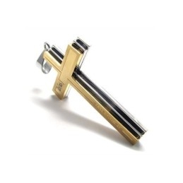 Gouden En Zilveren Kruishanger Van Puur Titanium