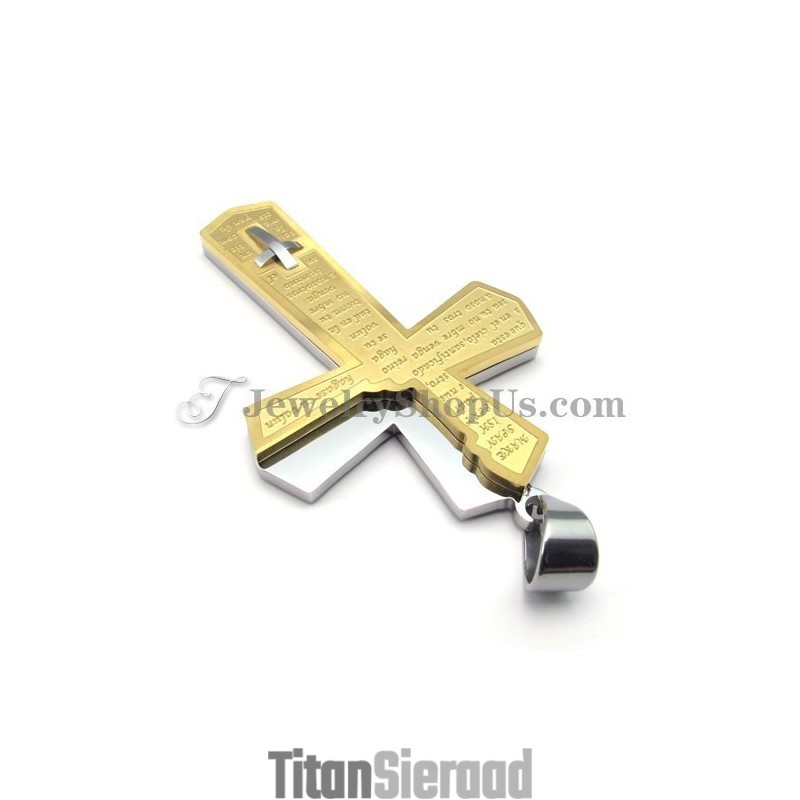 Mode Gouden Kruis Titanium Hanger Mode Gouden Kruis Titanium Hanger