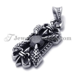 Elegante Titanium Hanger Met Zwarte Zirkoon