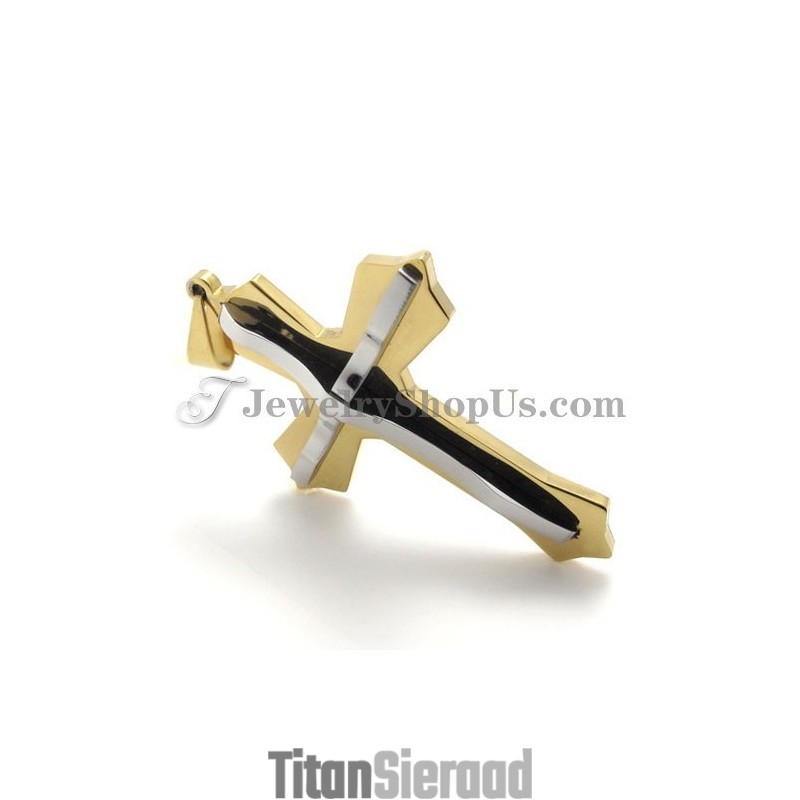 Mode Gouden Titanium Kruishanger Mode Gouden Titanium Kruishanger