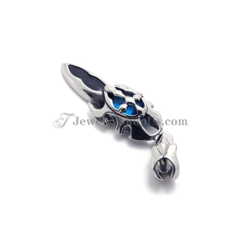 Mode Blauwe Zirkoon Titanium Hanger