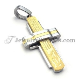 Prachtige Gouden Titanium Kruishanger