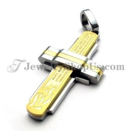 Prachtige Gouden Titanium Kruishanger