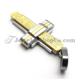 Prachtige Gouden Titanium Kruishanger