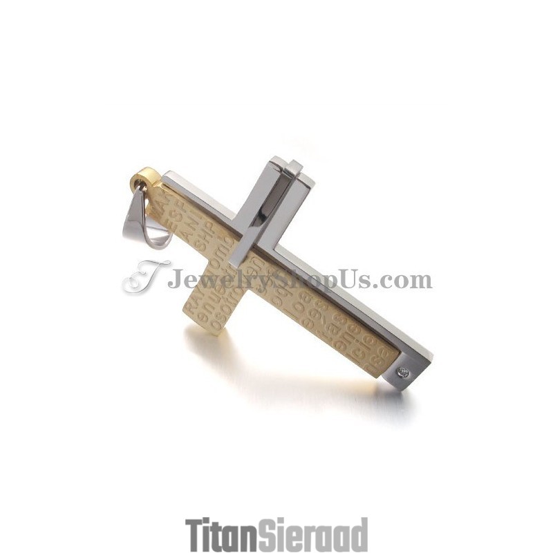 Prachtige Gouden Kruistitanium Hanger