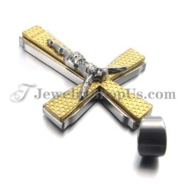 Elegante Titanium Gouden Kruis Van Jusus Hanger