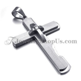 Zilveren Titanium Kruishanger
