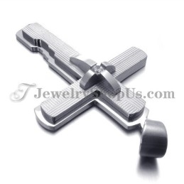 Zilveren Titanium Kruishanger
