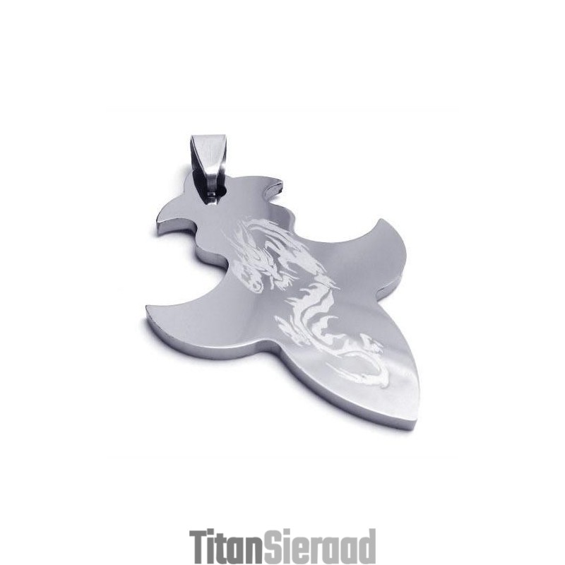 Heren Tungsten Steel Cross Dragon Hanger Ketting (Nieuw) Heren Tungsten Steel Cross Dragon Hanger Ketting (Nieuw)