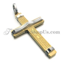 Mode Titanium Gouden Kruis Hanger